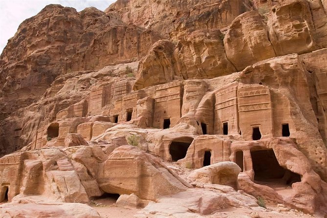 2-Day Petra from Eilat - Treasury to the 8,000-seat amphitheater, with tombs in the frame