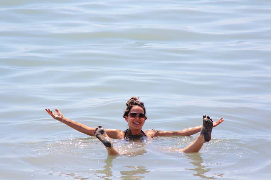 From Jerusalem: Dead Sea Chill Out Half-Day Trip - On the Beach at the Dead Sea: Floating Without Fighting the Water