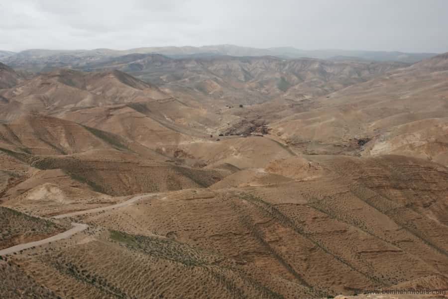 From Tel Aviv: Dead Sea Visit & Desert Safari - The Good Samaritan Inn, then down toward sea level
