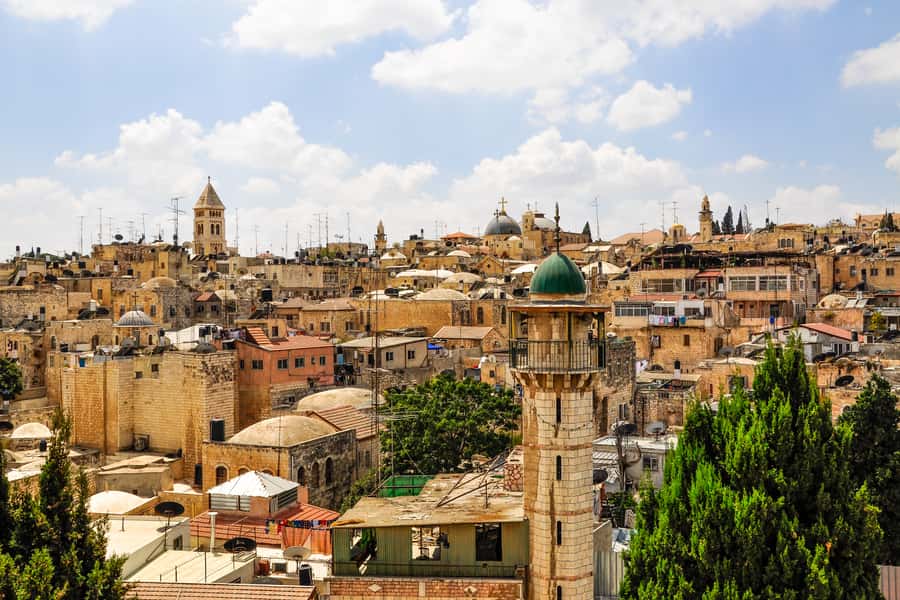 From Tel Aviv: Jerusalem Old & New City Bus Tour - Old City on foot: Jewish and Armenian Quarters plus Cardo