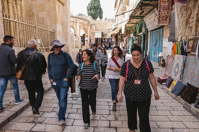 Jerusalem: Dual Narrative Tour - Via Dolorosa Near the 5th Station and Austrian Hospice: A Thoughtful Ending to the Walk-Through