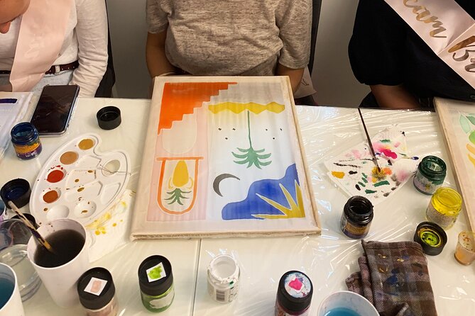 Private Silk Wall Hanging Painting Workshop in Jerusalem - The gutta method, and why silk behaves differently than paper