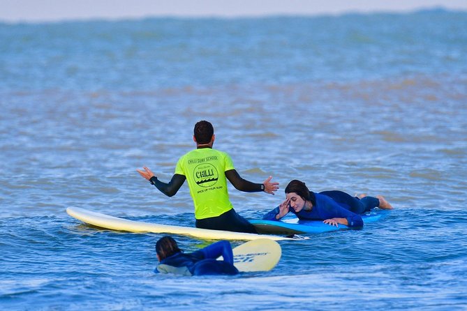 Professional Surfing lessons in the heart of Tel Aviv - The main event: coaching in the water for catching waves